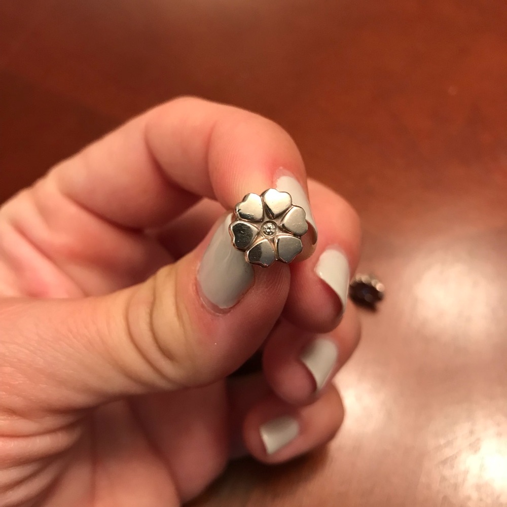 Tiffany Heart sterling Silver and Diamond Studs